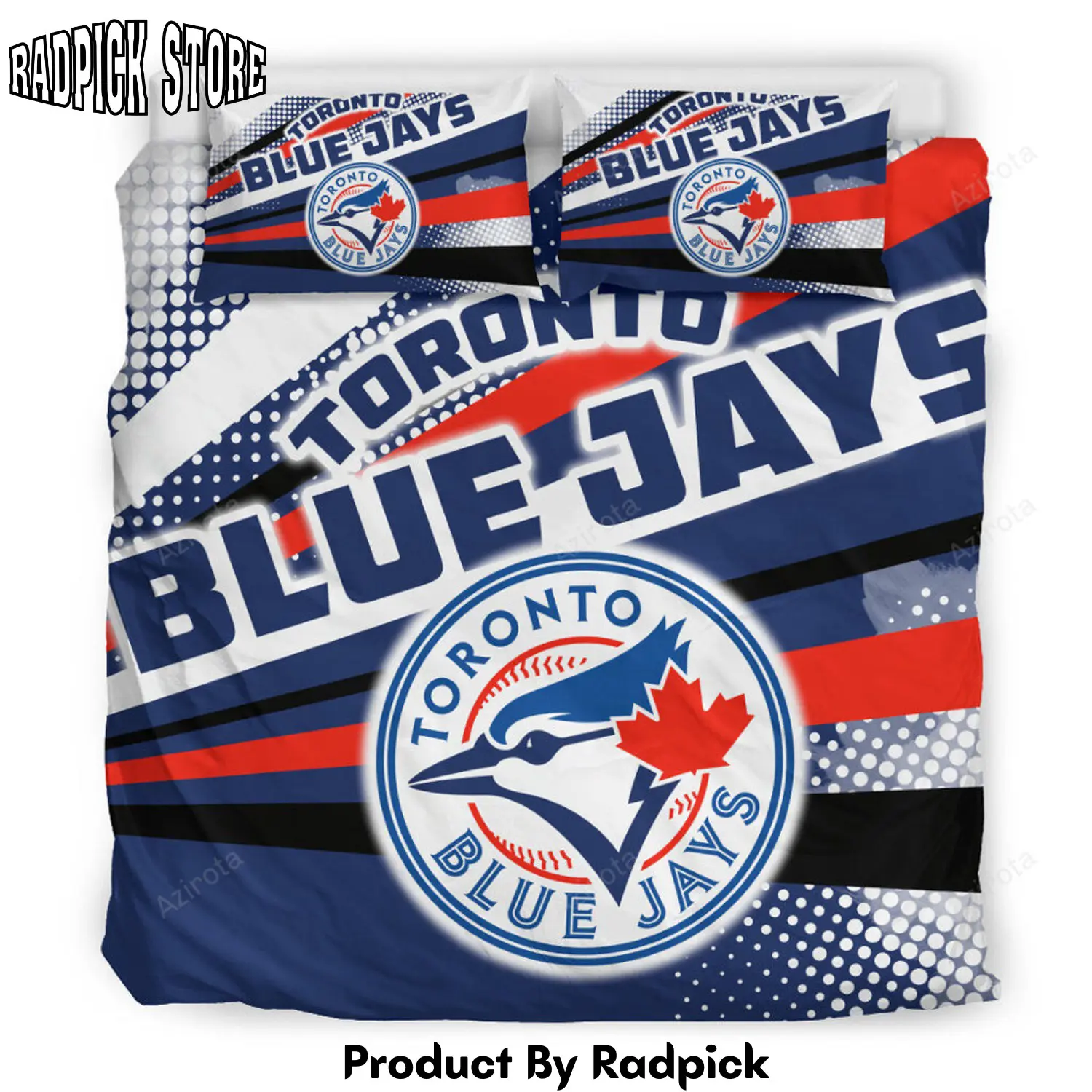 Radpick toronto blue jays colorful shine amazing bedding set rp327676